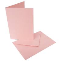 Doppelkarten 5er Set rosa, 10,5x15 cm