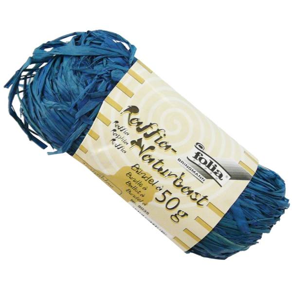 Naturbast königsblau, 50g