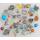 12 Charms mit 20 Perlen altsilber