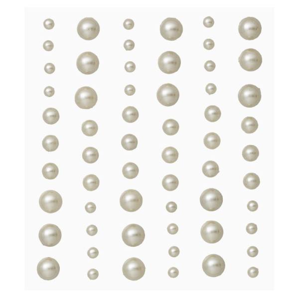 Stony Stickers Halbperlen champagner 60 Stück, in 3 Größen