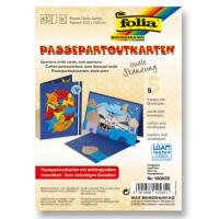 Passepartoutkarten ovale Stanzung königsblau 5...
