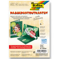 Passepartoutkarten ovale Stanzung tannengrün 5...