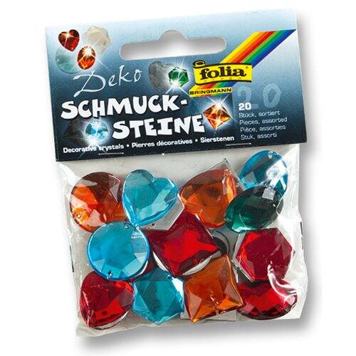 Schmucksteine Maxi Intense bunt, 20 Stück