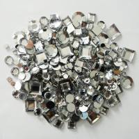 Schmucksteine Crystal silber, rund/eckig, 550 Stück