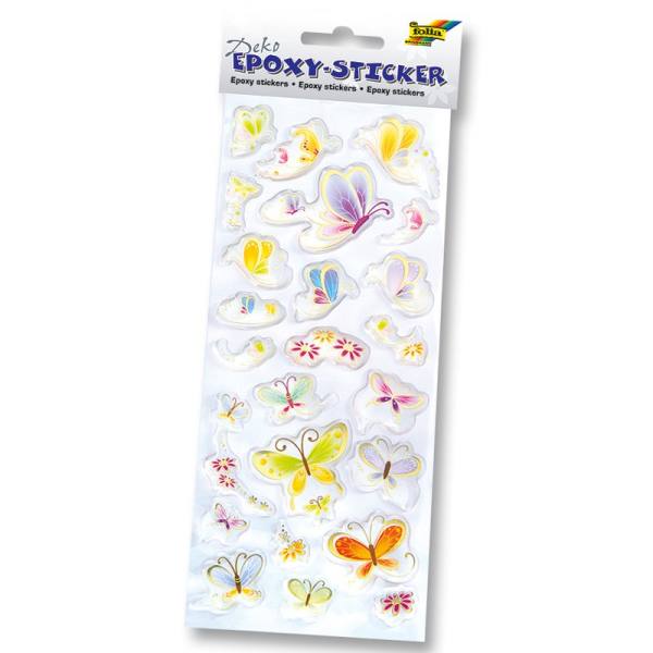 Epoxy Sticker Schmetterlinge, Ganzjahr Set 8