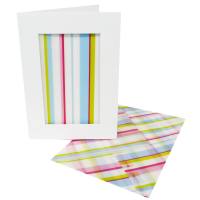 Transparentpapier Kartenset Pastellstreifen 3 Sets