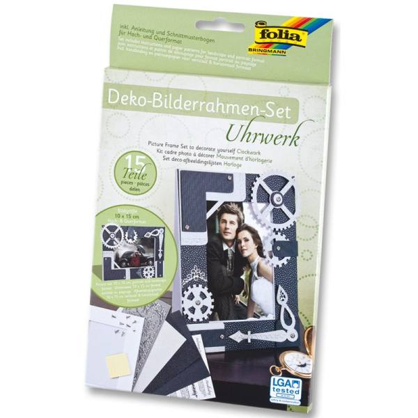 Bilderrahmen Bastelset Uhrwerk, 15 Teile