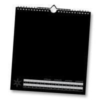 Dauerkalender mit Spiralbindung schwarz, 23 x 24 cm, 220...