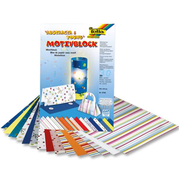 Motivblock Abstracta & Young 30 Blatt, 24x34 cm Motivpapier