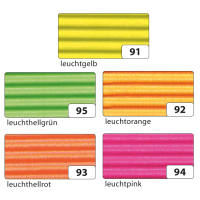Wellpappe Leuchtfarben, E-Welle, 5 Farben, 50 x 70 cm, 10...