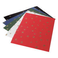 Wellpappe mit Sternen 10 Blatt, 25x35, farbig