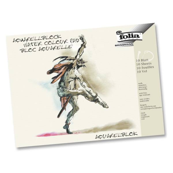 Aquarellblock 30x40 cm, 10 Blatt, 200g/m², rauh