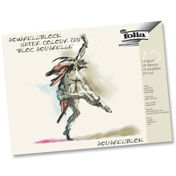 Aquarellblock 36x48 cm, 10 Blatt, 200g/m², rauh