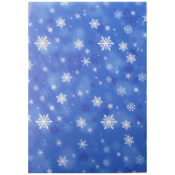 Transparentpapier Schneeflocken, 5 Blatt, 23x33 cm
