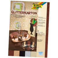 Glitterkarton Classic 5 Blatt, 24x34 cm, 300g/m²
