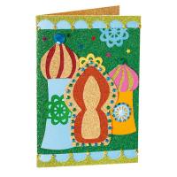 Glitterkarton Oriental 5 Blatt, 24x34 cm, 300g/m² das starke Papier