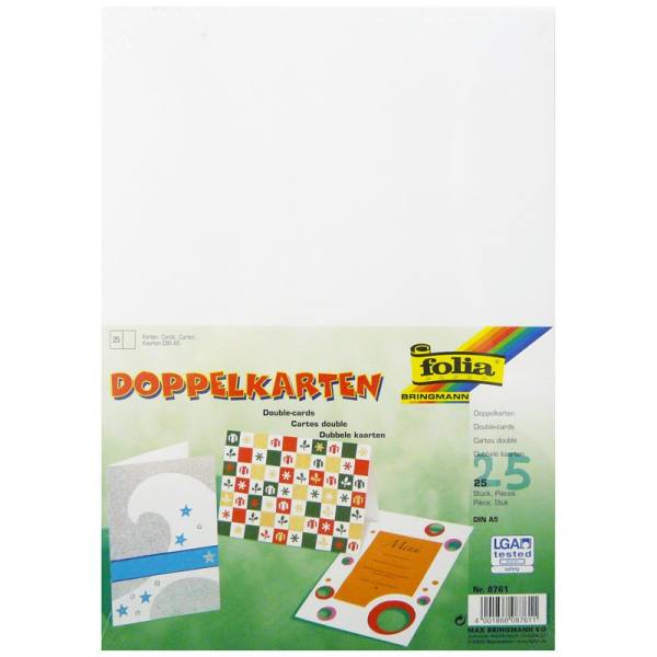 Briefkarten DIN A5 weiß, 25 Stück