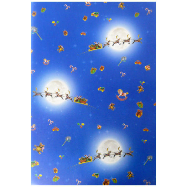 Transparentpapier Rentierschlitten, 5 Blatt, 23x33 cm