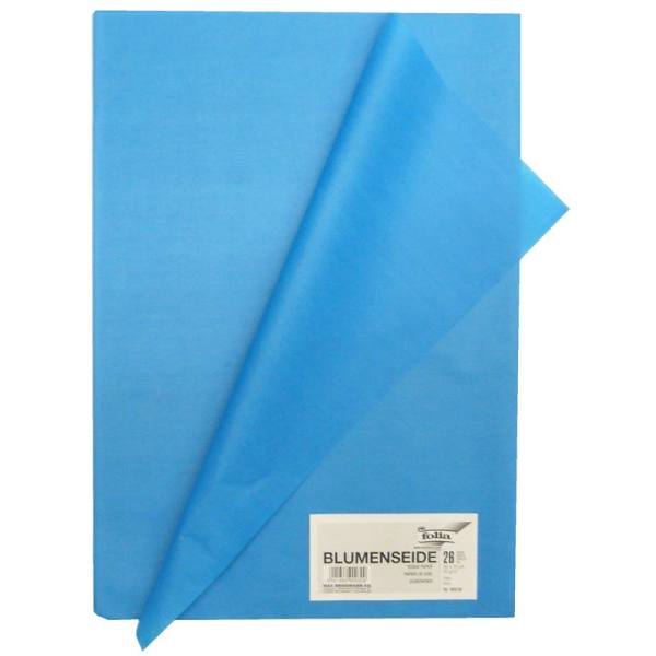 Blumenseide 26 Bögen blau, 50x70 cm, 20g/m²