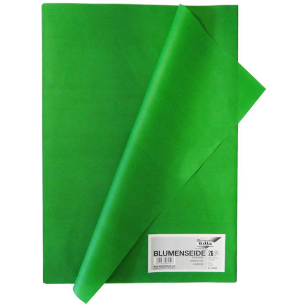 Blumenseide 26 Bögen grün, 50x70 cm, 20g/m²