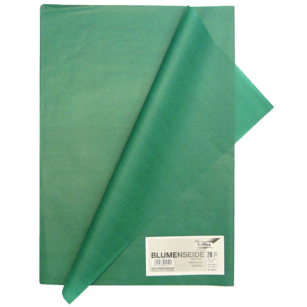 Blumenseide 26 Bögen dunkelgrün, 50x70 cm, 20g/m²