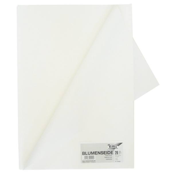 Blumenseide 26 Bögen weiß, 50x70 cm, 20g/m²