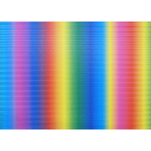 Wellpappe 3 DRegenbogen, 50 x 70 cm, 10 Bogen