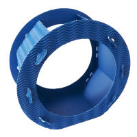 Rundlaternen Rohlinge blau, Ø 22 cm, 5 Stück aus Wellpappe