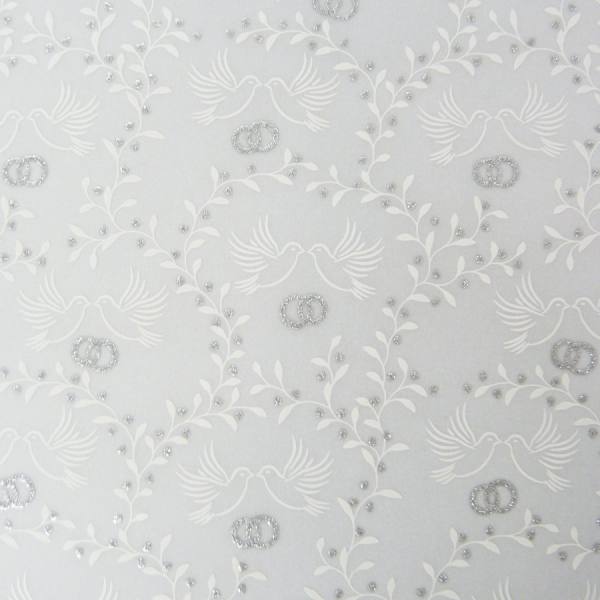 Transparentpapier Hochzeit Ringe & Tauben, 115 g/m², DIN A4, 5 Blatt