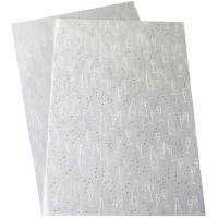 Transparentpapier Glitter Sektgläser, 115 g/m², DIN A4, 5 Blatt