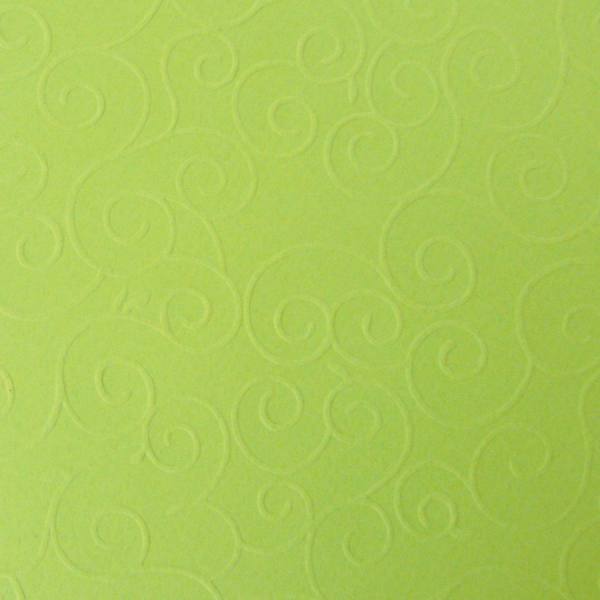 Prägekarton arabesken lindgrün, 220g/m², Din A4, 10 Blatt