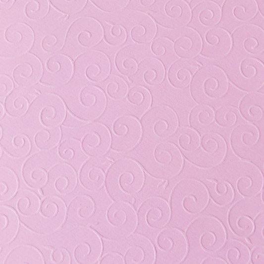 Prägekarton arabesken rose, 220g/qm, Din A 4, 10 Blatt
