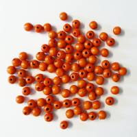Holzperlen 8 mm orange, 90 Stück