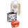 Reliefsticker Ganzjahr 10 Blatt schwarz und weiß, 10x24cm