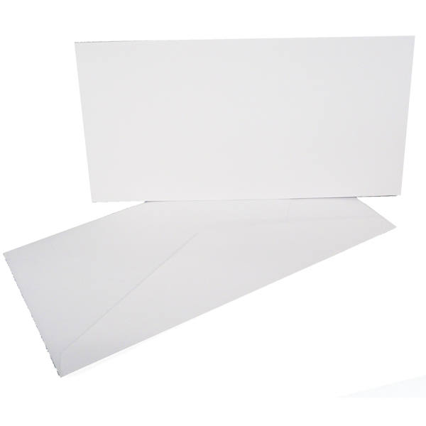 Doppelkarten weiß llang 5 Stück DIN lang 10,5 x 21 cm
