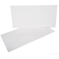 Doppelkarten weiß llang 5 Stück DIN lang 10,5 x 21 cm
