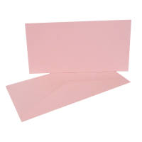 Doppelkarten rosa lang 5 Stück DIN lang 10,5 x 21 cm