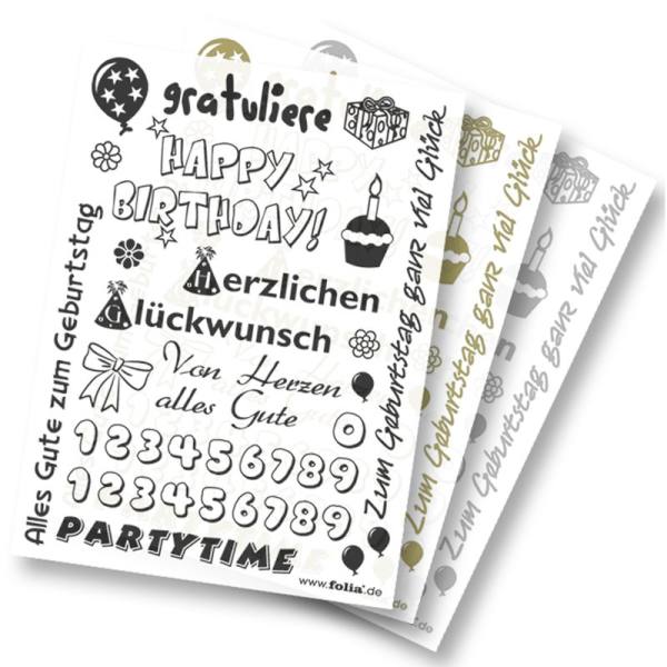 Rubbelinge Geburtstag, 3 Blatt