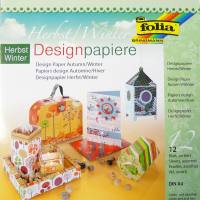 Designpapierblock Herbst/Winter DIN A4, 12 Blatt,...