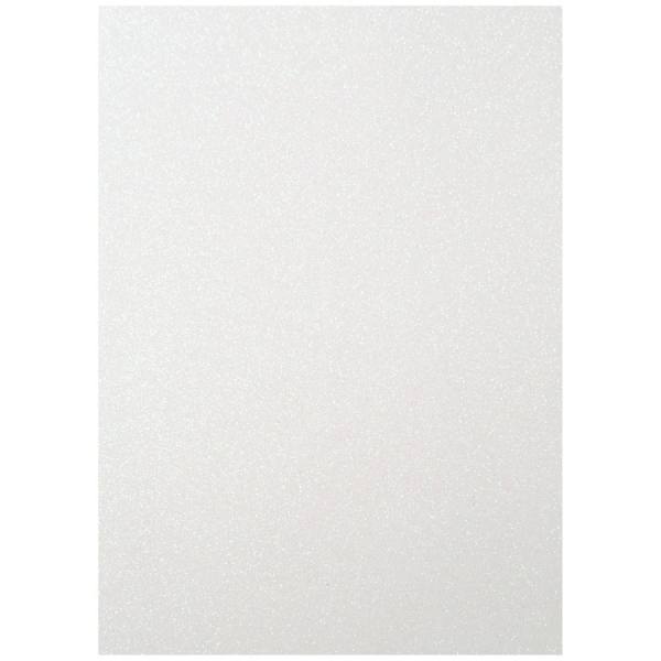 Moosgummi weiß Glitzer selbstklebend 5 Bögen, 20x29 cm