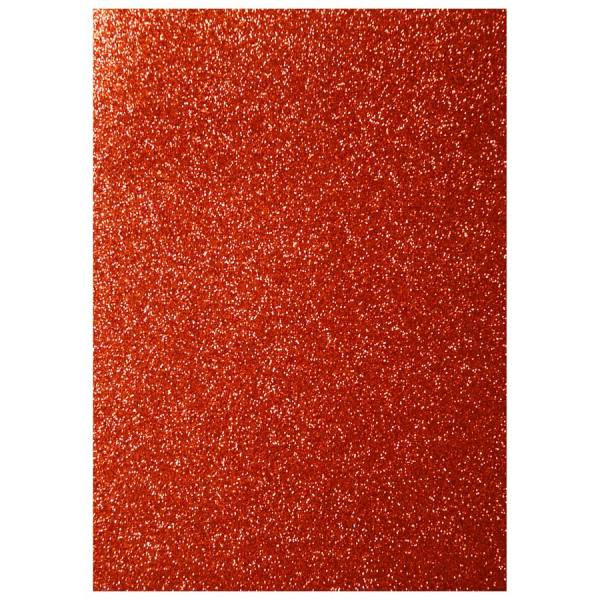 Moosgummi rot Glitzer selbstklebend 5 Bögen 20x29 cm