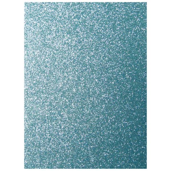 Moosgummi blau Glitzer hellblau selbstklebend 5 Bögen, 20x29 cm