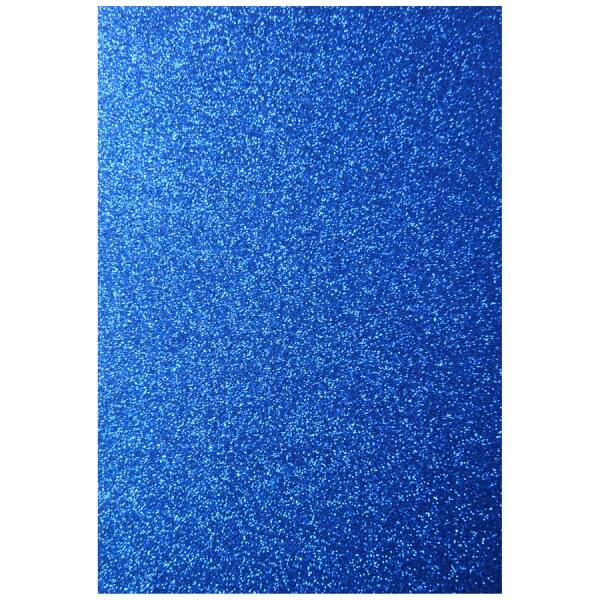 Moosgummi blau Glitzer königsblau selbstklebend 5 Bögen, 20x29 cm