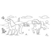 Ausmal Laternenzuschnitt Ponys, 22 x 51 cm, 10...