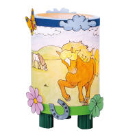 Ausmal Laternenzuschnitt Ponys, 22 x 51 cm, 10 Bögen, 115 g/m², Transparentpapier