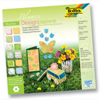 Designpapierblock, 190g/m², 30,5x30,5cm12 Blatt, Blumen