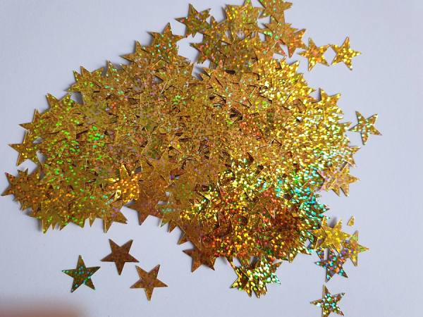 Pailletten Sterne gold, 20g Streusterne