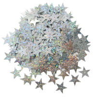 Pailletten Sterne silber, 20 g