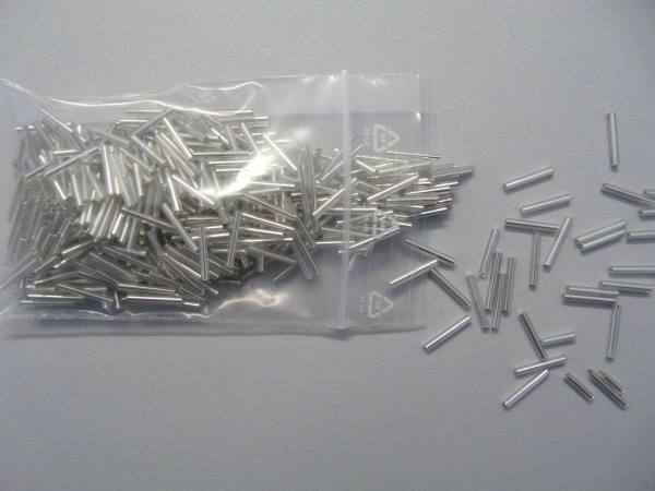 Stiftperlen silber, 30 g, ca. 10-12 mm lang