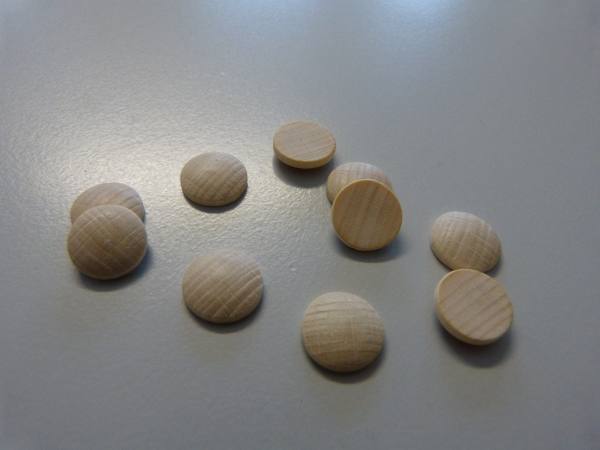 Platinen aus Holz 10 Stück Ø 12 mm gewölbte Platine aus Holz